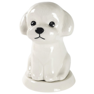 Hosuceramic 寵物陶瓷骨灰罈 貴賓犬 白色 p1, 1個