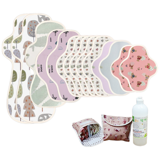 면달셋 면생리대 / 꼭 필요한구성으로묶은 세트 / 3일세트 / 식약처고시 발암물질없는 생리대, 무늬랜덤