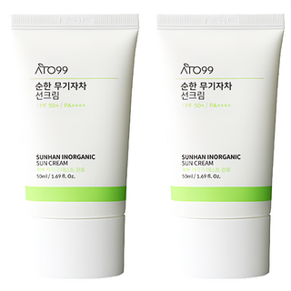 아토99 순한 무기자차 선크림 SPF 50+ PA++++, 50ml, 2개