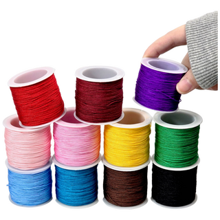 나일론 매듭실 0.8mm 팔찌 만들기 재료, 블랙, 1개