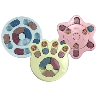 강아지 IQ 퍼즐 노즈워크 장난감 발바닥모양 23 x 23 cm, 초록, 1개