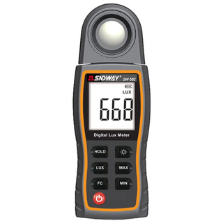 디지털 휴대용 조도계 SW-582 조도측정기 룩스메타 광도계, 1개
