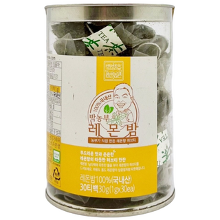 [유기농 레몬밤 티백 30t] 은은하고 향긋한 레몬향 허브차_농부가 직접 만든 국내산 100% (30티백 1통), 30개입, 1개, 30g