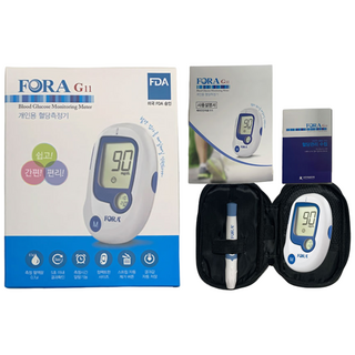 FORA 포라 G11 혈당측정기 가정용 당뇨 측정, 1개, 시험지미포함