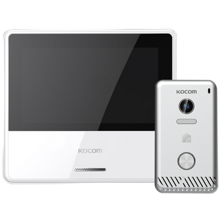 코콤 IOT 7인치 비디오폰 KCV-X701IP+현관카메라 KC-S81MIP 세트 화이트