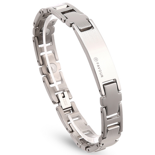 페이버 T640 게르마늄팔찌 /티타늄 헤어라인 디자인 /이니셜 무료각인 /남자 여자 커플 추천, 1개