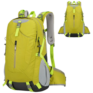 북극광 초경량 휴대용 아웃도어 방수 내마모성 쌍 어깨 등산백 레인커버 포함, 녹색