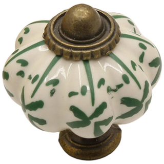 미투리아 빈티지 옛날 서랍손잡이, 2개, 그린