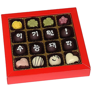 르헤브 수능 시험 선물 합격기원 수제초콜릿 메시지16구, 160g, 1세트