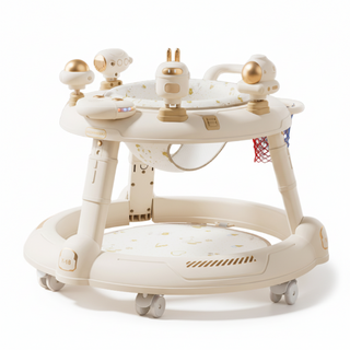 보행기 걸음마보조기 3C품질검증 접이식 음악기능 뒤집힘방지 높이조절 발판포함 h00021, 1개, 핑크