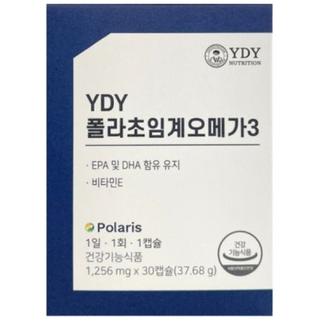와이디와이뉴트리션YDY 폴라 초임계 오메가3 RTG 월, 30정, 1개