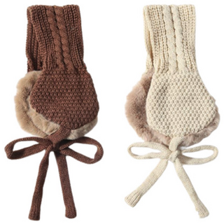 양놀 방한 페이크퍼 니트 귀도리 귀마개 2p