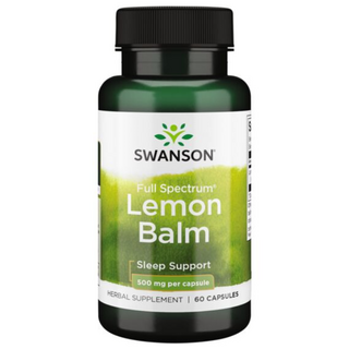 스완슨 풀 스펙트럼 레몬 밤 500mg 캡슐, 1개, 60정