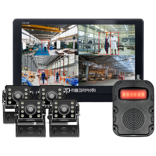 AI인공지능 지게차 산업장비 4채널 블랙박스 후방카메라 방수 사각지대 사람자동인식 모니터 경고등, 기본형(7인치)