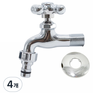 비욘드퍼니싱 국내생산 왕분리형 십자핸들 수도꼭지 KC, 4개