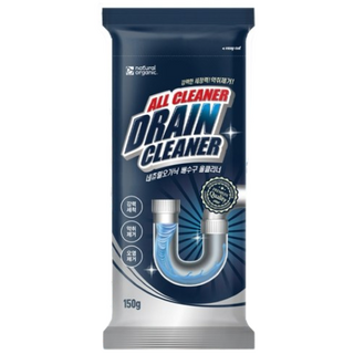 대용량 5+5 네츄럴오가닉 강력배수구 올클리너 하수구막힘 싱크대 세면대 주방 욕실청소 냄새 악취제거 대용량 150g X 5개입 2박스 총1500g [총10회분], 배수구 클리너 5개입 2박스