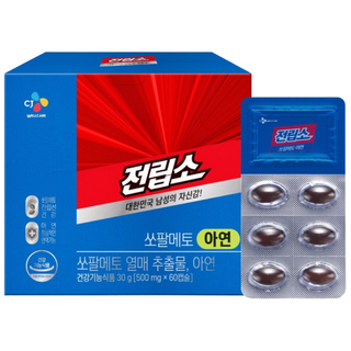 리턴업 전립소 쏘팔메토 아연, 60정, 1개