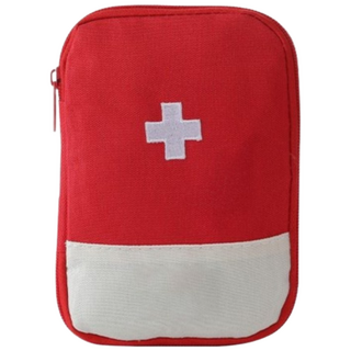 딜헤븐 구급약 분리 수납 휴대용 파우치, 레드소형, 1개
