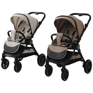 아시안핏 신생아 절충형 유모차 아기 유모차 어반라이더, 아몬드베이지