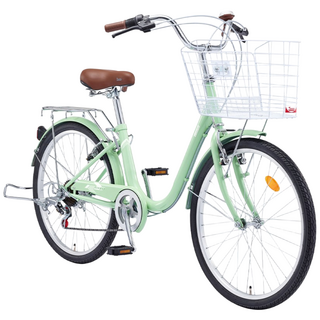 [삼천리자전거 베스트샵] 삼천리 2025 24 선데이 7단 클래식 시티형 여성용 바구니 자전거 100% 완조립 / 사은품 증정, 1개, 159cm, 애플민트