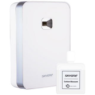스카이원 방향제 자동 분사기 화이트 + 리필액, 1세트, 210ml, 코튼블라썸