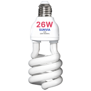 SUNVIA UVB램프 26W 게코 도바뱀 거북이 파충류 램프, 5%(저UVB)