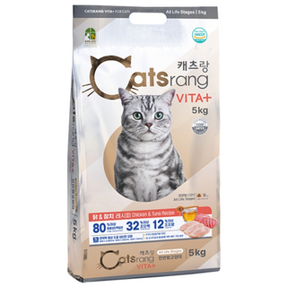 캐츠랑 전연령 인도어 2Kg 건식사료, 닭+참치, 5kg, 1개