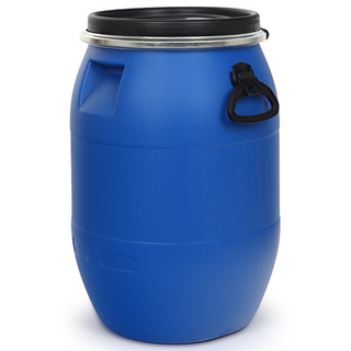 PE 플라스틱 오픈 드럼통 발효용기 화학통 원통 젓갈통 새우젓통 공드럼, 선택3 손잡이 드럼 60L, 1개