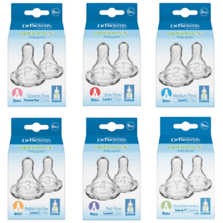 닥터브라운 내로우넥(좁은목) 옵션스플러스 젖꼭지 2개입 실리콘 프리미 1 2 3 4 Y단계, 1단계, 1개