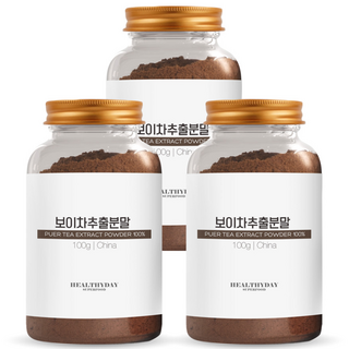 헬스앤푸드 20배농축 100% 보이차추출분말 100g, 3개, 1개입
