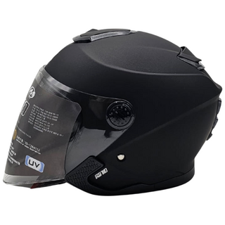 더뉴 RS10 신형 오토바이 헬멧 오픈페이스 초경량 썬바이저 내장 고급헬멧 안티포그쉴드, L, 무광스톤블랙