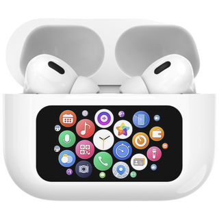 유닉 스마트 터치스크린 무선 블루투스 이어폰 노이즈캔슬링 생활방수, (A세트), 화이트