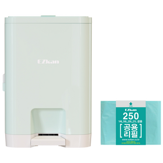 이지캔 네오 프리미엄 4중 냄새 차단 휴지통 + 공용 250리필, 민트, 20L