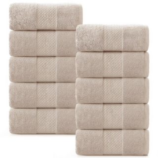 록신 명품 호텔수건 코마사 부드러운 고퀄리티 수건 540GSM 40수 10종세트 호텔 수건 40수, 10개, 소프트브라운