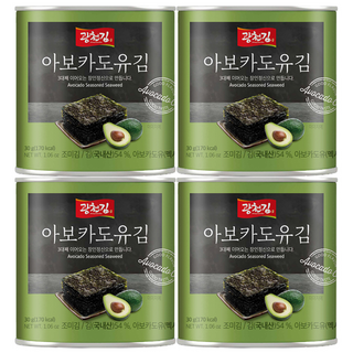 광천김 아보카도 캔김, 30g, 4개