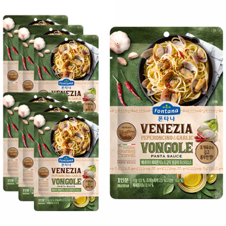 歐洲 Fontana 威尼斯辣椒&香蒜蛤蜊風味義大利麵醬, 100g, 7包