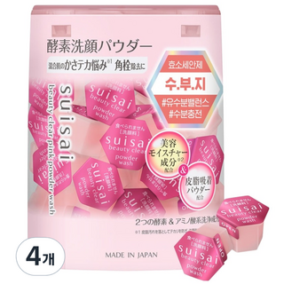 수이사이 뷰티 클리어 핑크 파우더 워시 32p, 4개