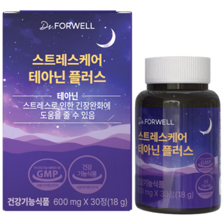 닥터포웰 테아닌플러스 산조인 항불안 불면증 긴장완화제 치료제 성분식품, 1개, 30정