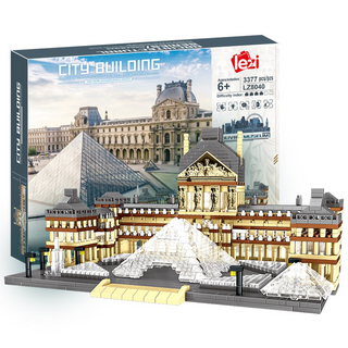 알꿀밤-나노블럭-건축 LZ대형 루브르 박물관, 1개