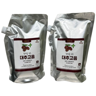 보은 수제 대추차 대추고음 대추곰 카페 대용량 전통차, 2kg, 2개, 1개입
