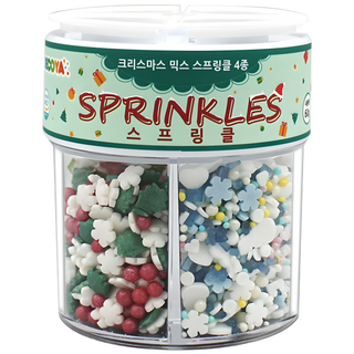 데코야 크리스마스 믹스 스프링클 4종, 60g, 1개