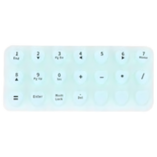 lomomo 네일아트 키보드 커버 손톱 네일 연장 긴손톱 실리콘 키보드 스티커 네일보호 무소음 업무, 스카이 블루, 1개