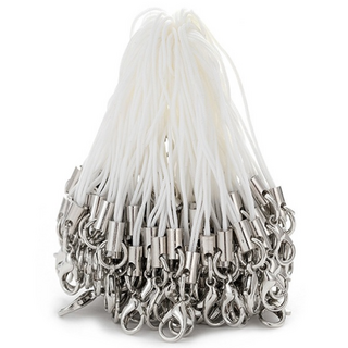 핸드폰줄 폰고리 키링 부자재, 20개, 화이트