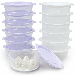 서진리빙 전자레인지용 국산 냉동밥 보관용기 450ml 혼합색상 12개입, 1개