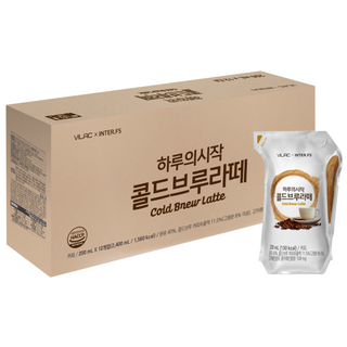 비락 하루의 시작 콜드브루 라떼, 200ml, 12개