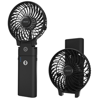 크레앙 보조배터리 겸용 핸디형 선풍기, CREHF5100, 블랙