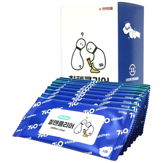 칠텐 볼클리어 볼티슈 볼링공 클리너 휴대용 한장씩 간편하게 10매입, 1개, 화이트