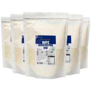 WPI 분리유청단백질 분말 500g HACCP 인증제품, 5개