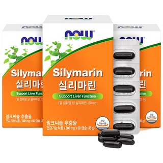 나우푸드 실리마린 60캡슐 3박스 6개월분, 60정, 3개