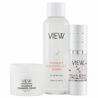 [안면홍조 3종세트상품] 안면홍조크림 주름 미백 이중 기능성. 비타민P 세라마이드크림 비타민K 세럼 히알루론산 토너 이리캄 성분 함유, 1개